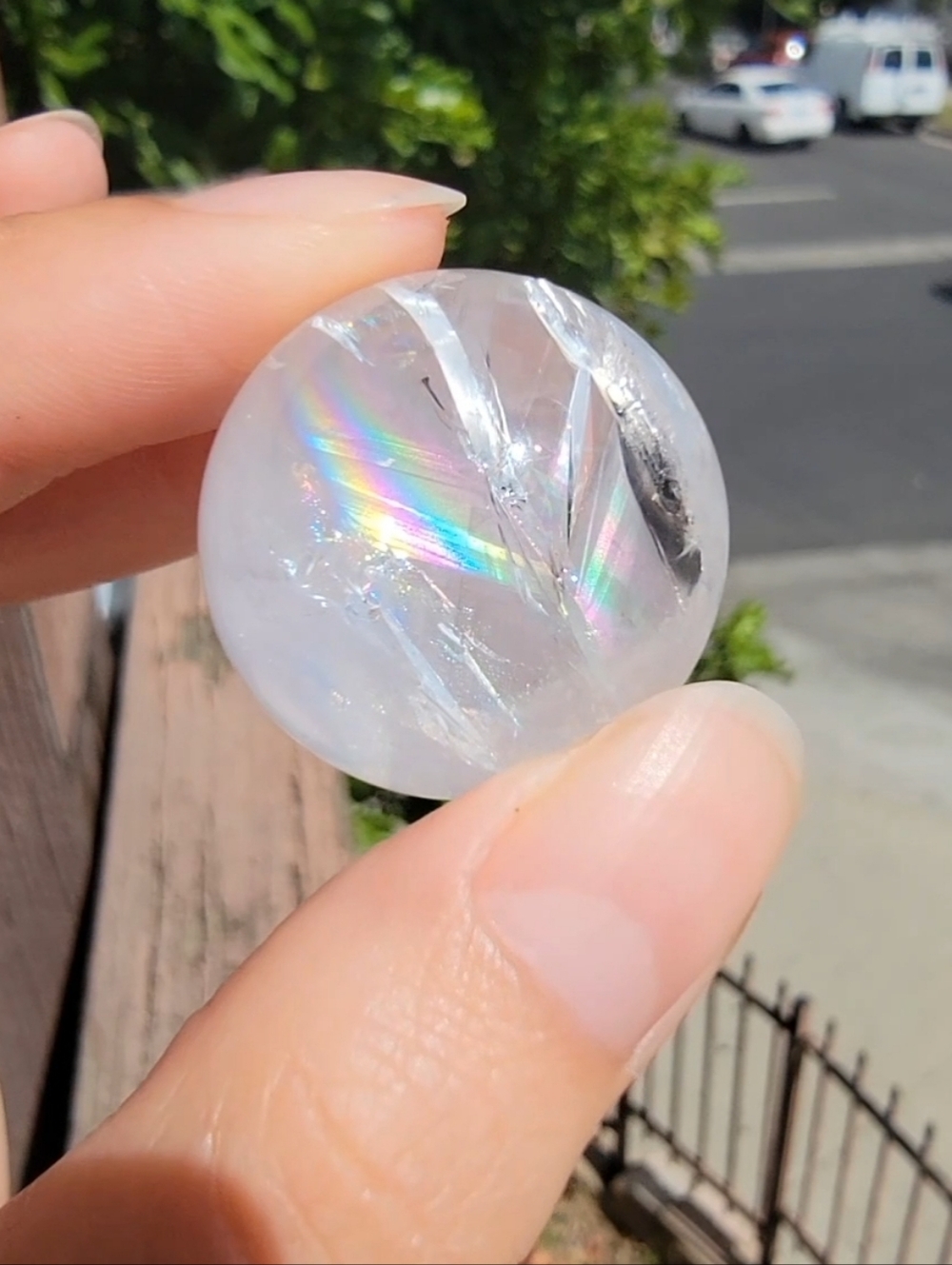 (#2) NEW 27MM HIGH-QUALITY CLEAR QUARYZ MINI SPHERE